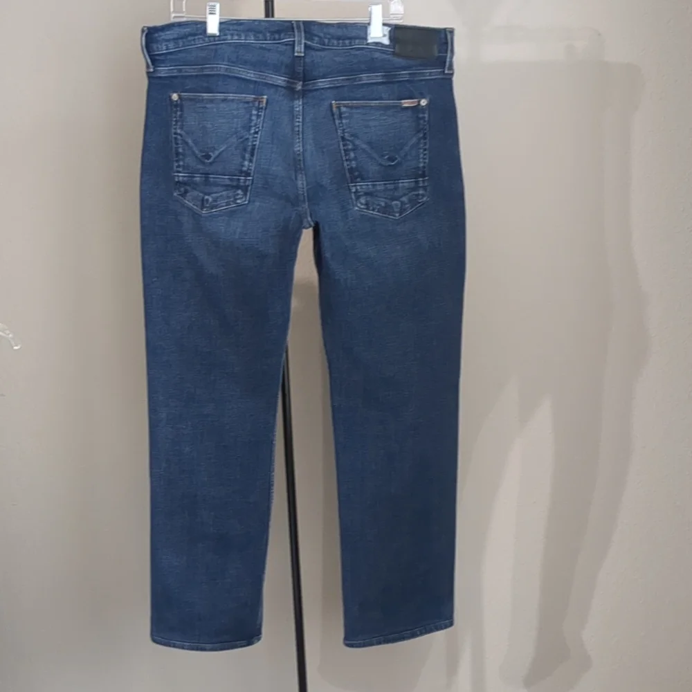 Hudson Byron Straight 5 Pocket Medium Wash Stretch Jean Sz 38